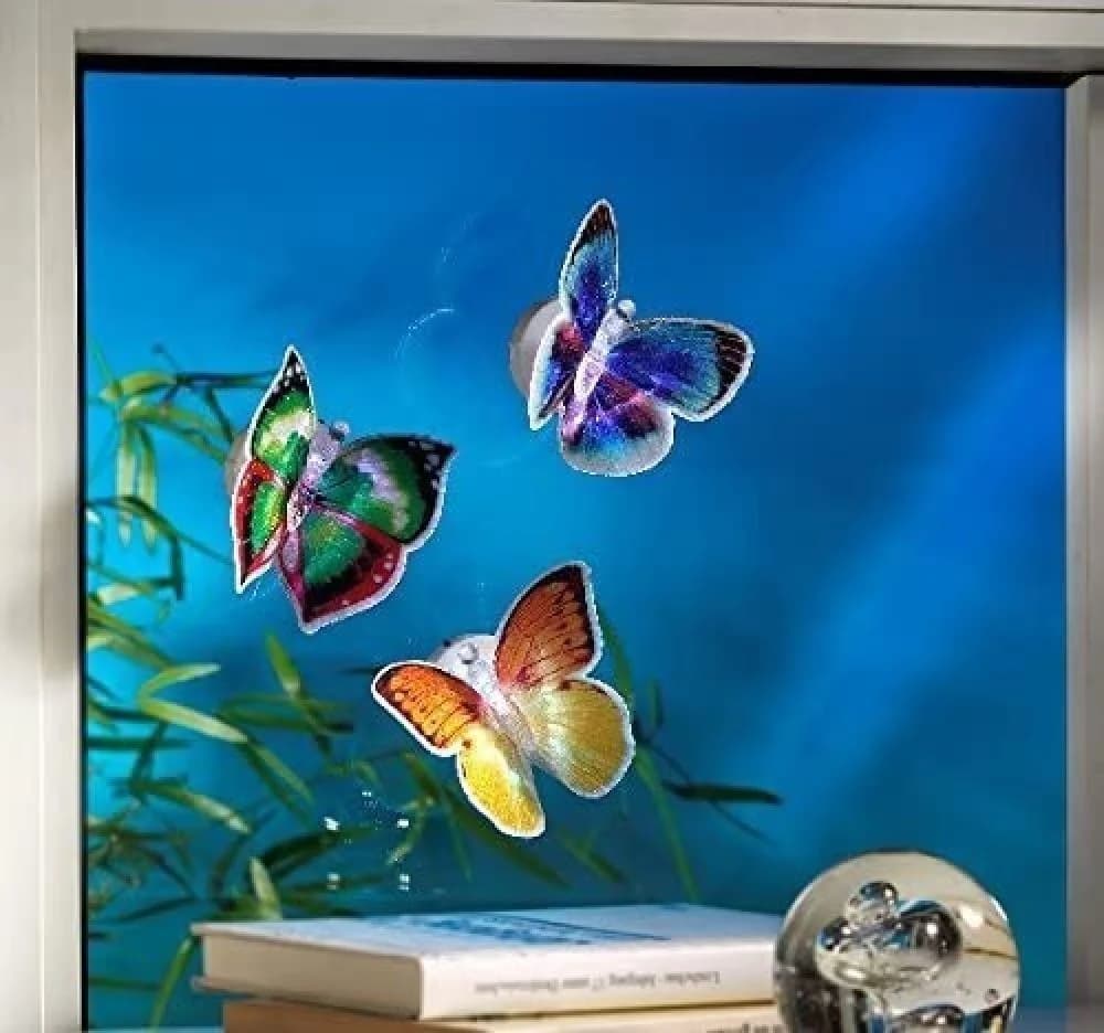 Luna24 LED Schmetterlinge 6er Set mit Saugnapf und Farbwechsel - Bild 2