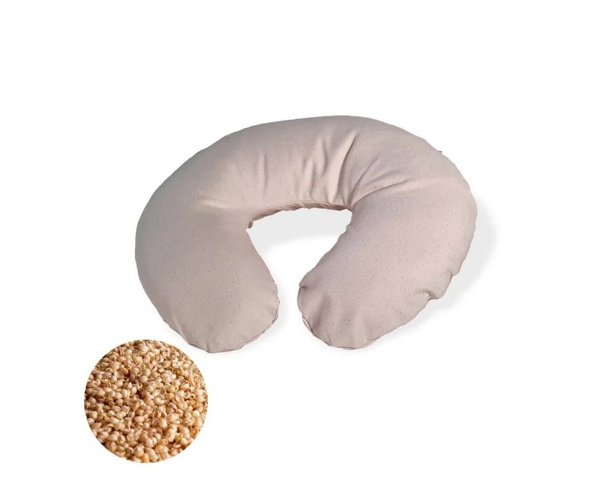 speltex Nackenstützkissen Nackenhörnchen Bio-Hirse Bio-Baumwolle Beige