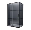 Home Systeme Eckdusche KAPA ESG Glas 120x90 cm Schwarz Bild 2