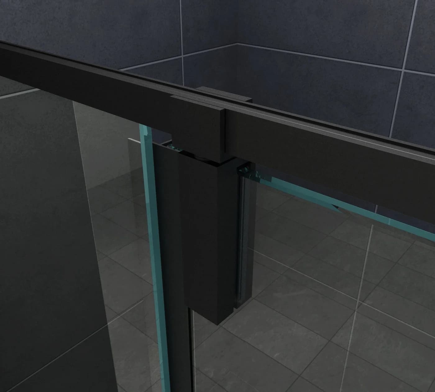 Home Systeme Eckdusche KAPA ESG Glas 120x90 cm Schwarz - Bild 4