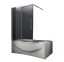Home Systeme Badewannenaufsatz Schiebetür Duschwand Glas rahmenlos Bild 2