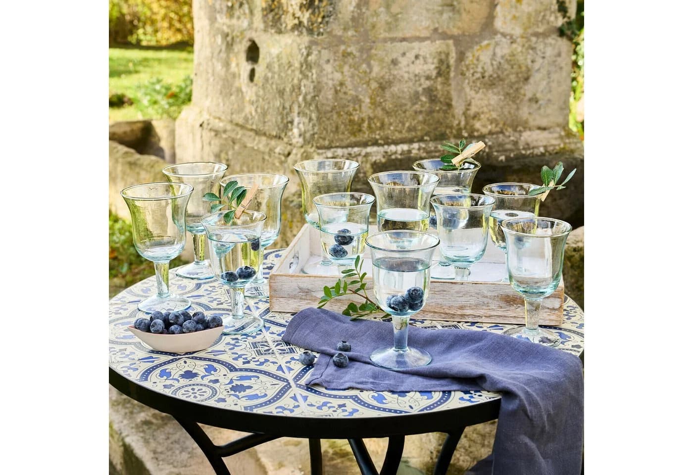 Mirabeau Glas 12er Set Antrim Klar Mundgeblasen