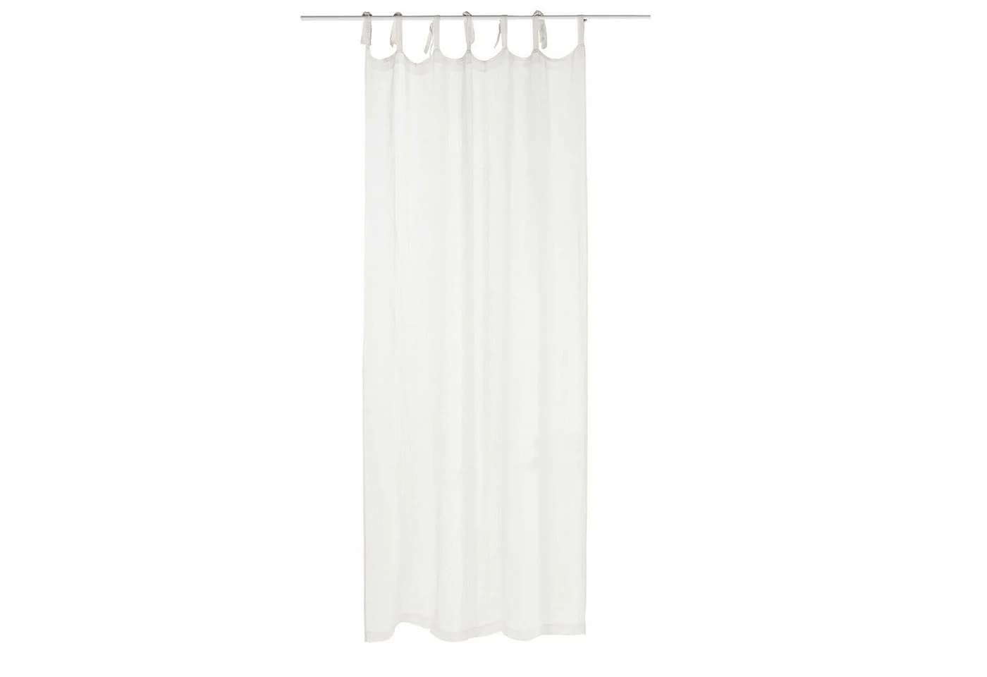 Mirabeau Vorhang Gardine Bisbee Creme 100% Leinen Bindebändchen Modern - Bild 2