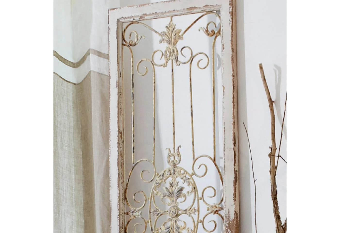 Mirabeau Paravent Deko-Paneel Versailles antikweiß Shabby-Chic - Bild 3