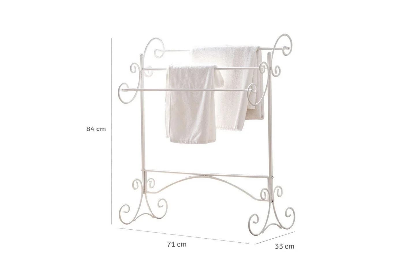 Mirabeau Handtuchständer Duclair weiß Landhausstil - Bild 4