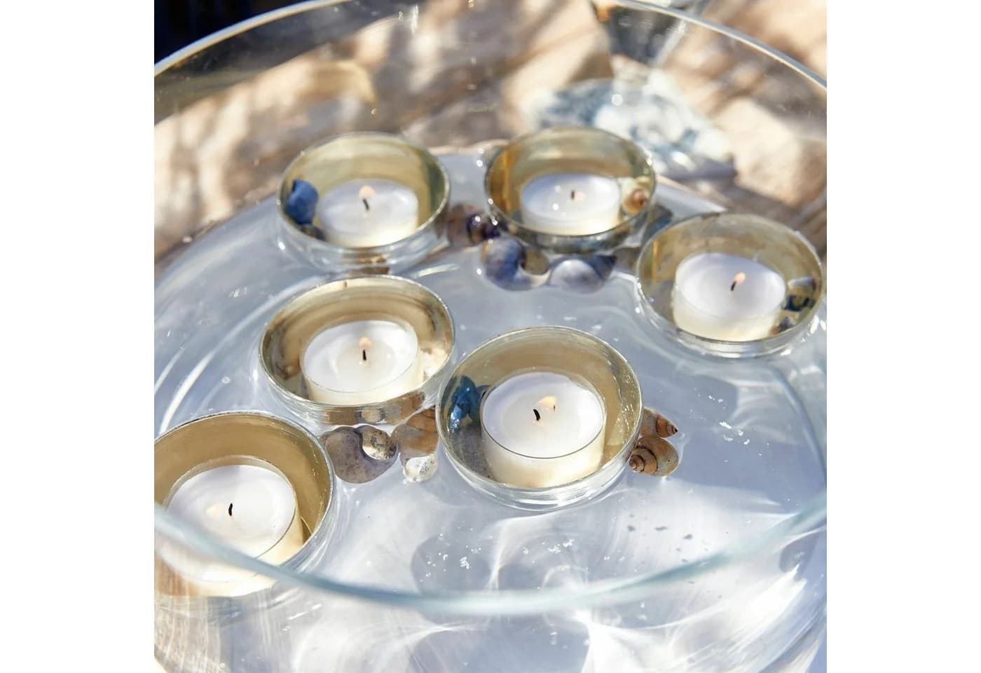 Mirabeau Schwimmwindlichter 6er Set Adelia Antiksilber