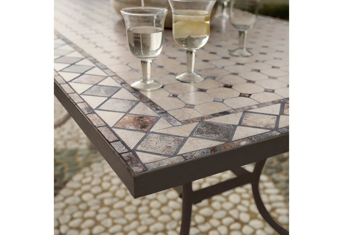 Mirabeau Gartentisch Labaroche grau/bunt Mosaik - Bild 5