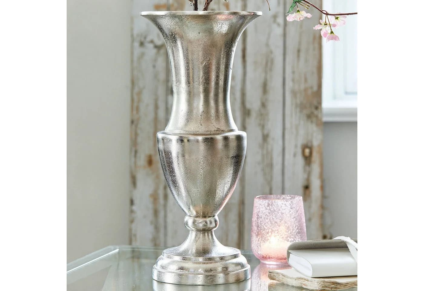 Mirabeau Tischvase Gilberta antiksilber Aluminiumguss - Bild 4
