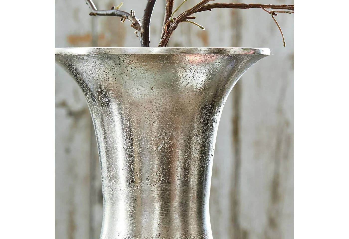 Mirabeau Tischvase Gilberta antiksilber Aluminiumguss - Bild 5