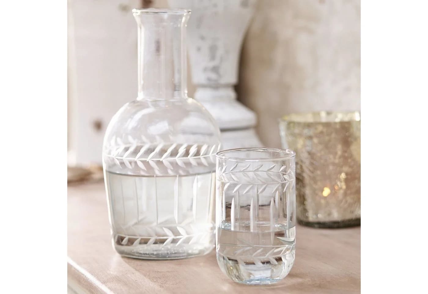 Mirabeau Wasserkaraffe Mardor klar mit Glasdeckel