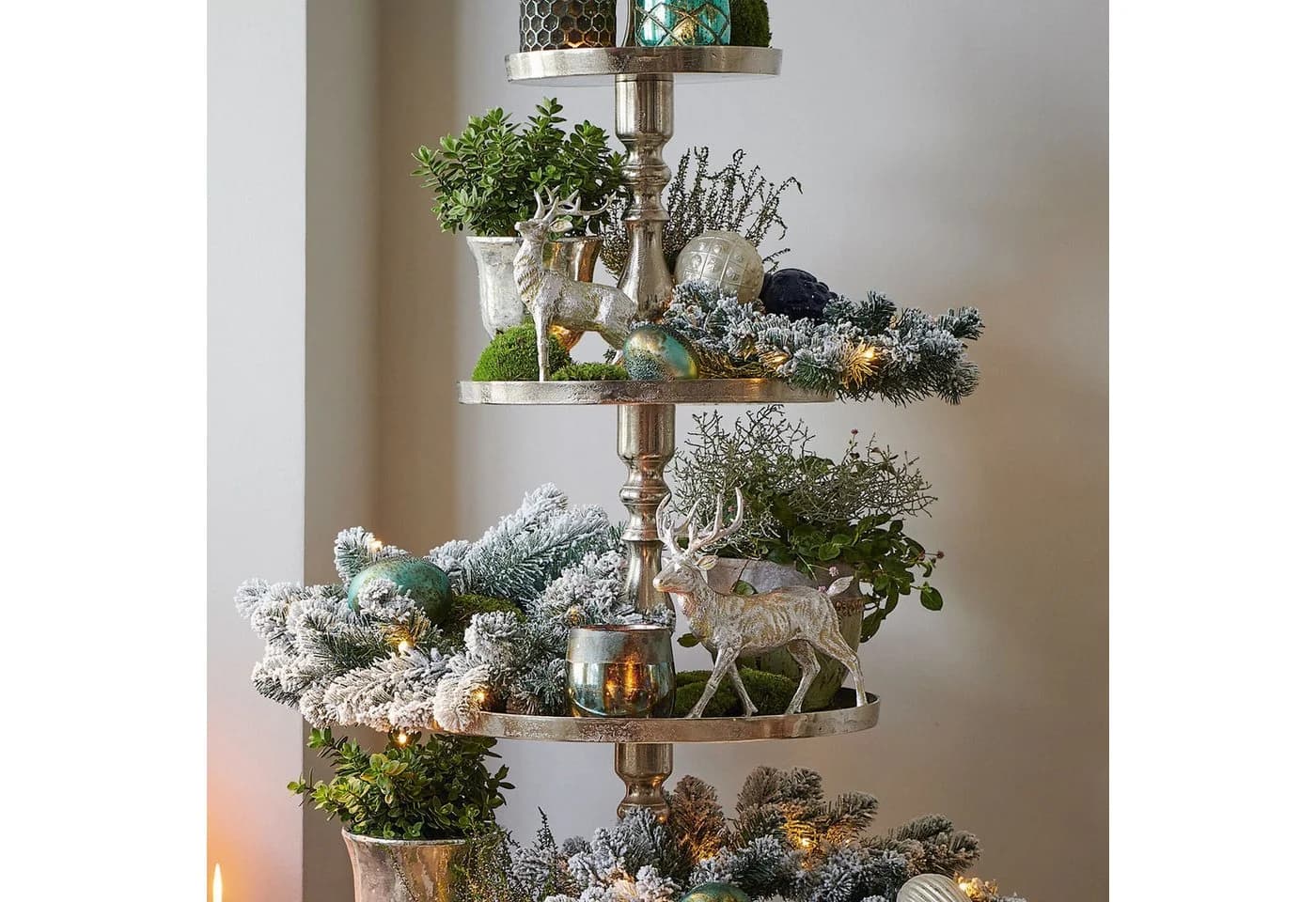 Mirabeau Weihnachtsfigur Hirsche 2er Set Silber - Bild 3