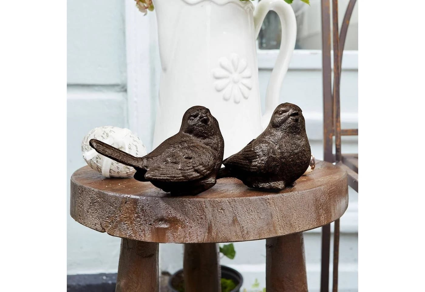 Mirabeau Dekofigur Deko-Vogel 2er Set Birdy Braun