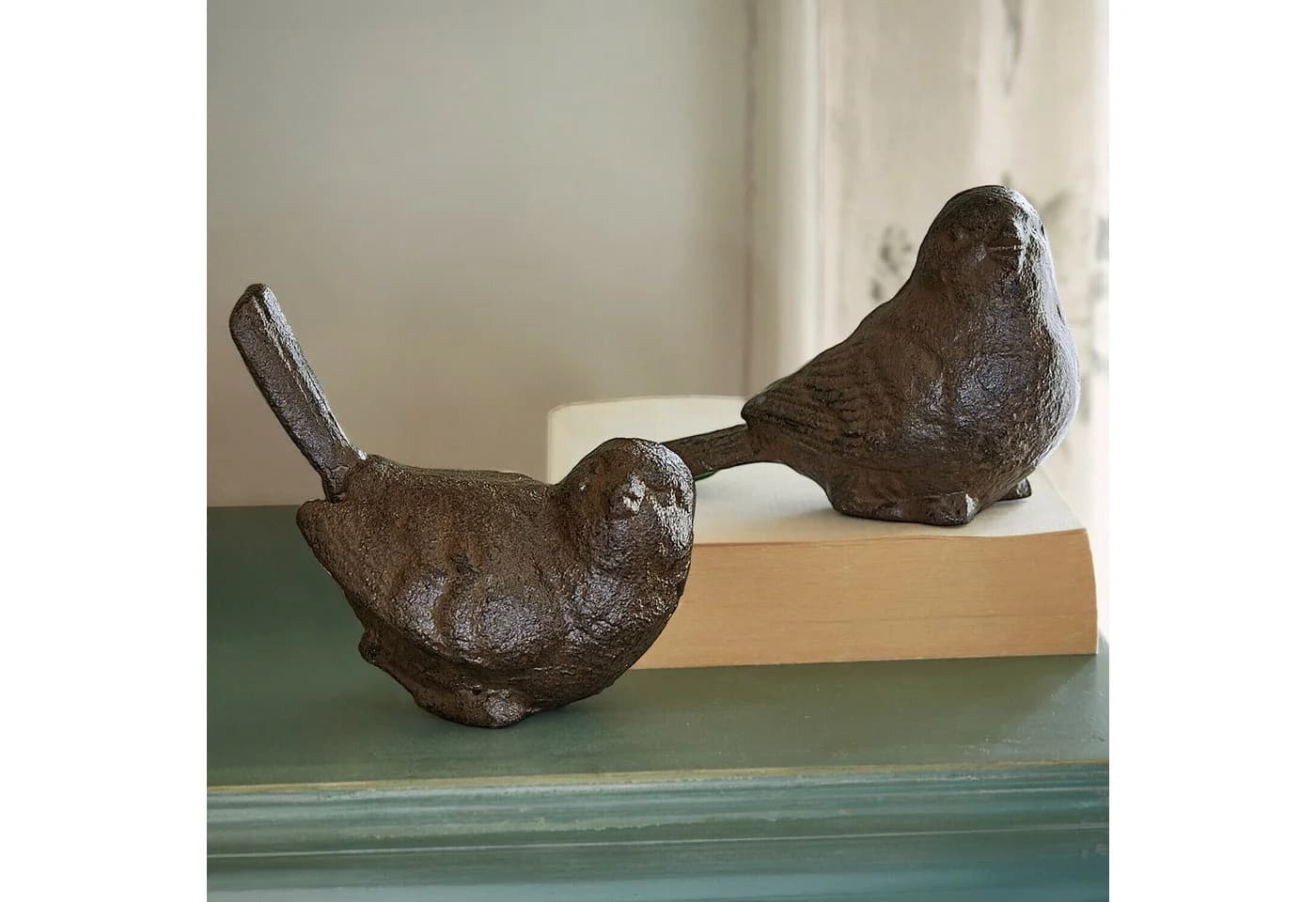 Mirabeau Dekofigur Deko-Vogel 2er Set Birdy Braun - Bild 3