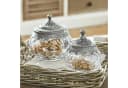 Mirabeau Glasdosen 2er Set Madelon klar/silber mit Eisendeckel Bild 1