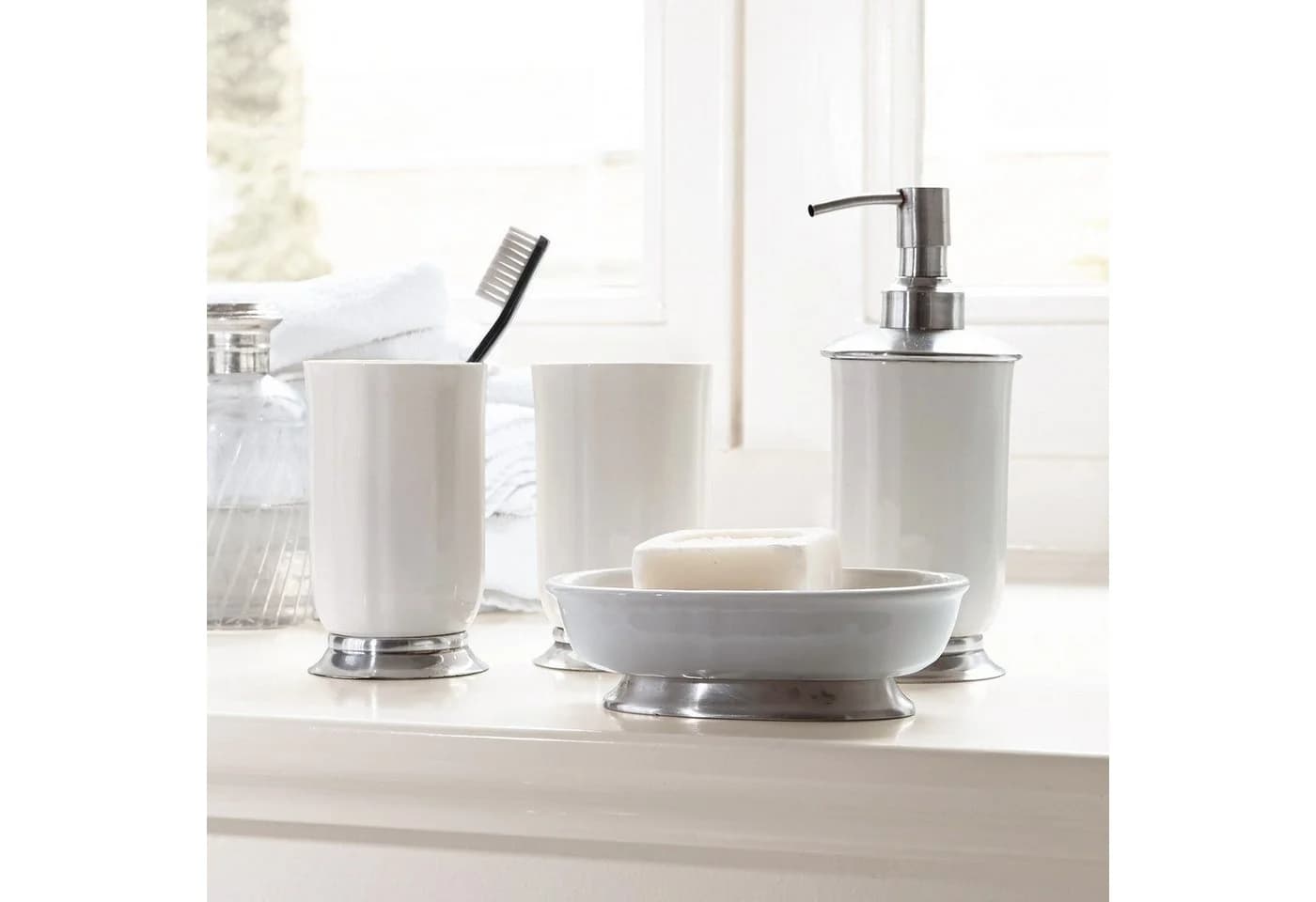 Mirabeau Badorganizer Bad-Set Millicent Weiß/Silber