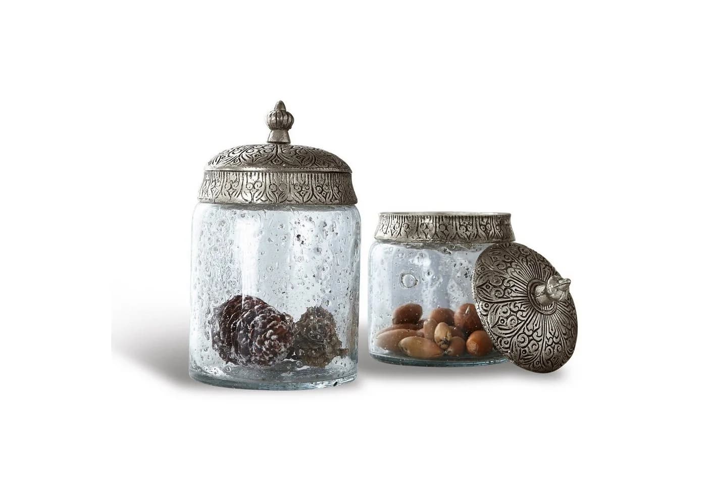 Mirabeau Glasdose 2er Set Laurnena klar/silber - Bild 2