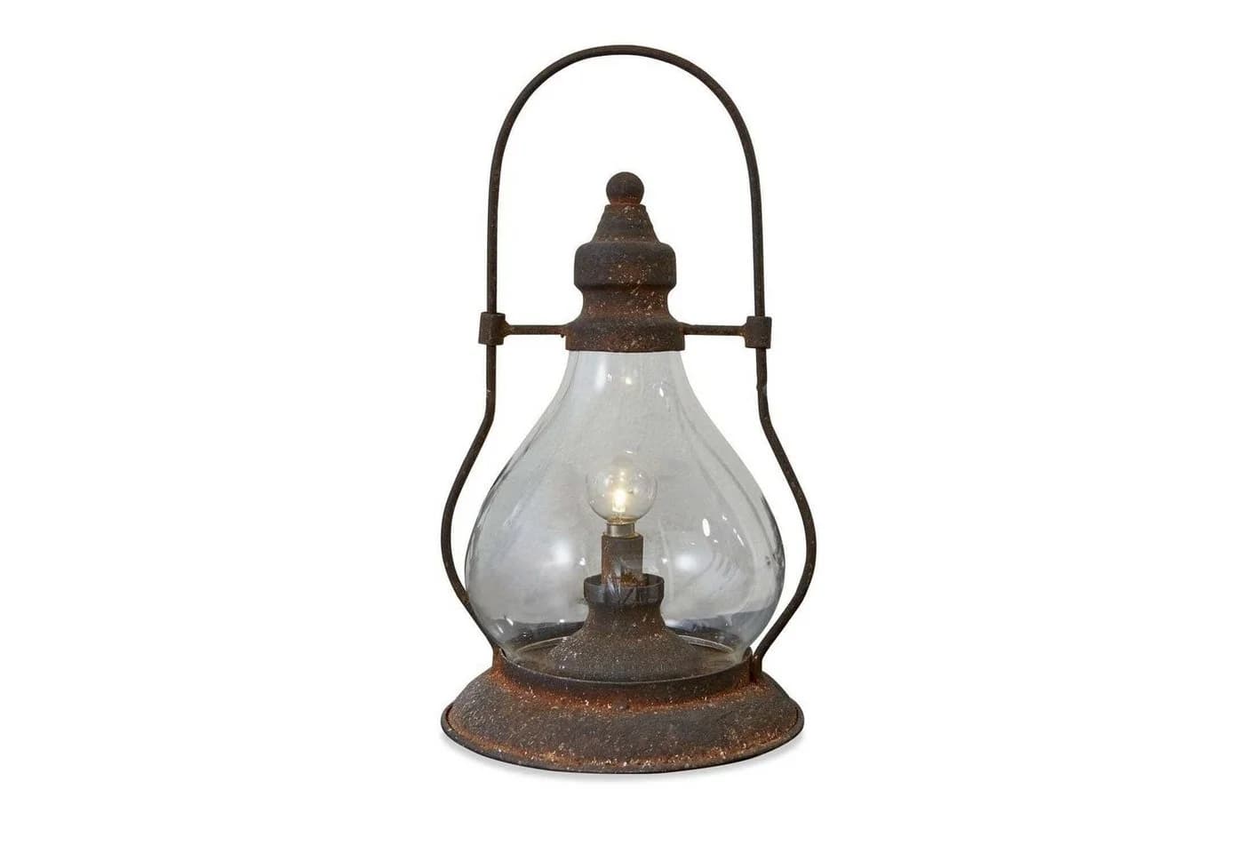 Mirabeau LED Laterne Cortney antikbraun - Antik-Look mit Eisen und Glas - Bild 2