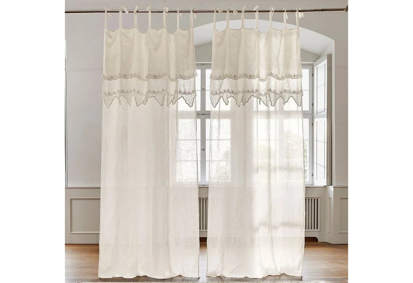 Mirabeau Vorhang Gardine Melania Beige Leinen