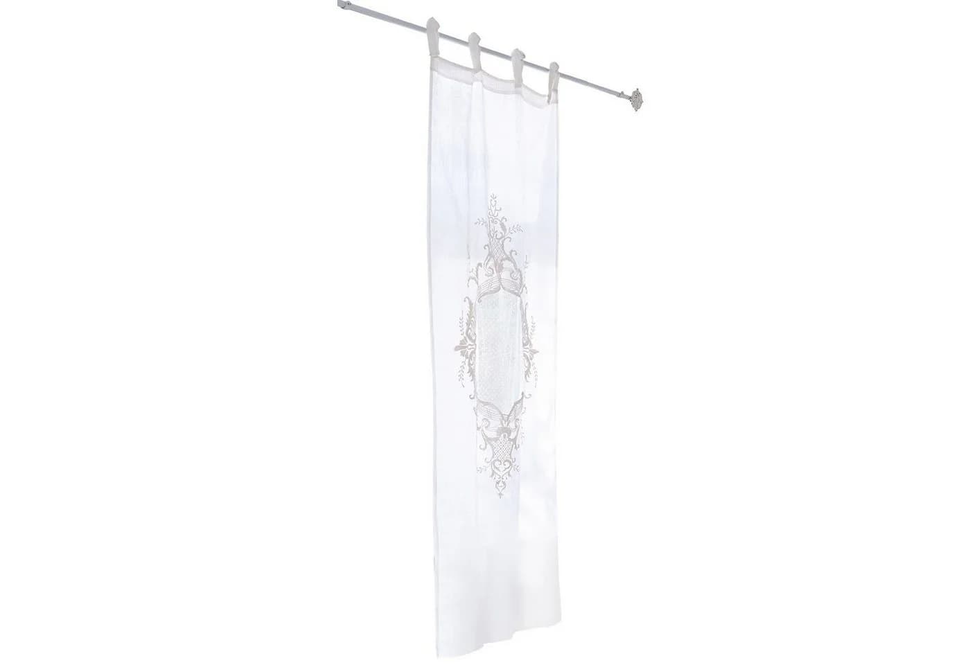 Mirabeau Vorhang Gardine Leia Creme Leinen Ornament-Stickerei - Bild 2
