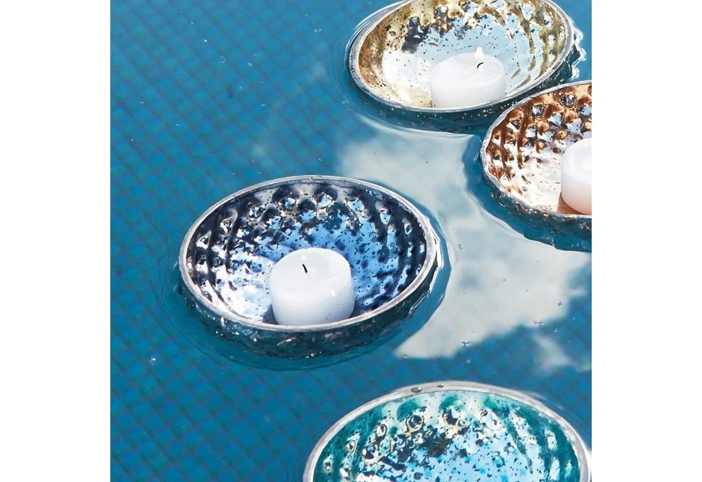 Mirabeau Schwimmwindlicht 6er Set Leela bunt Glas - Bild 4