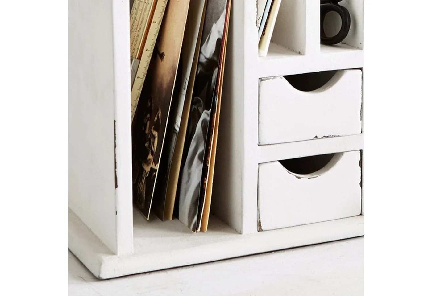 Mirabeau Organizer Levin Weiß Mangoholz Shabby-Chic - Bild 3