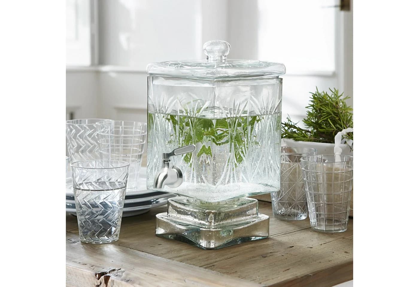Mirabeau Wasserkaraffe Getränkespender Logan klar Glas - Bild 5