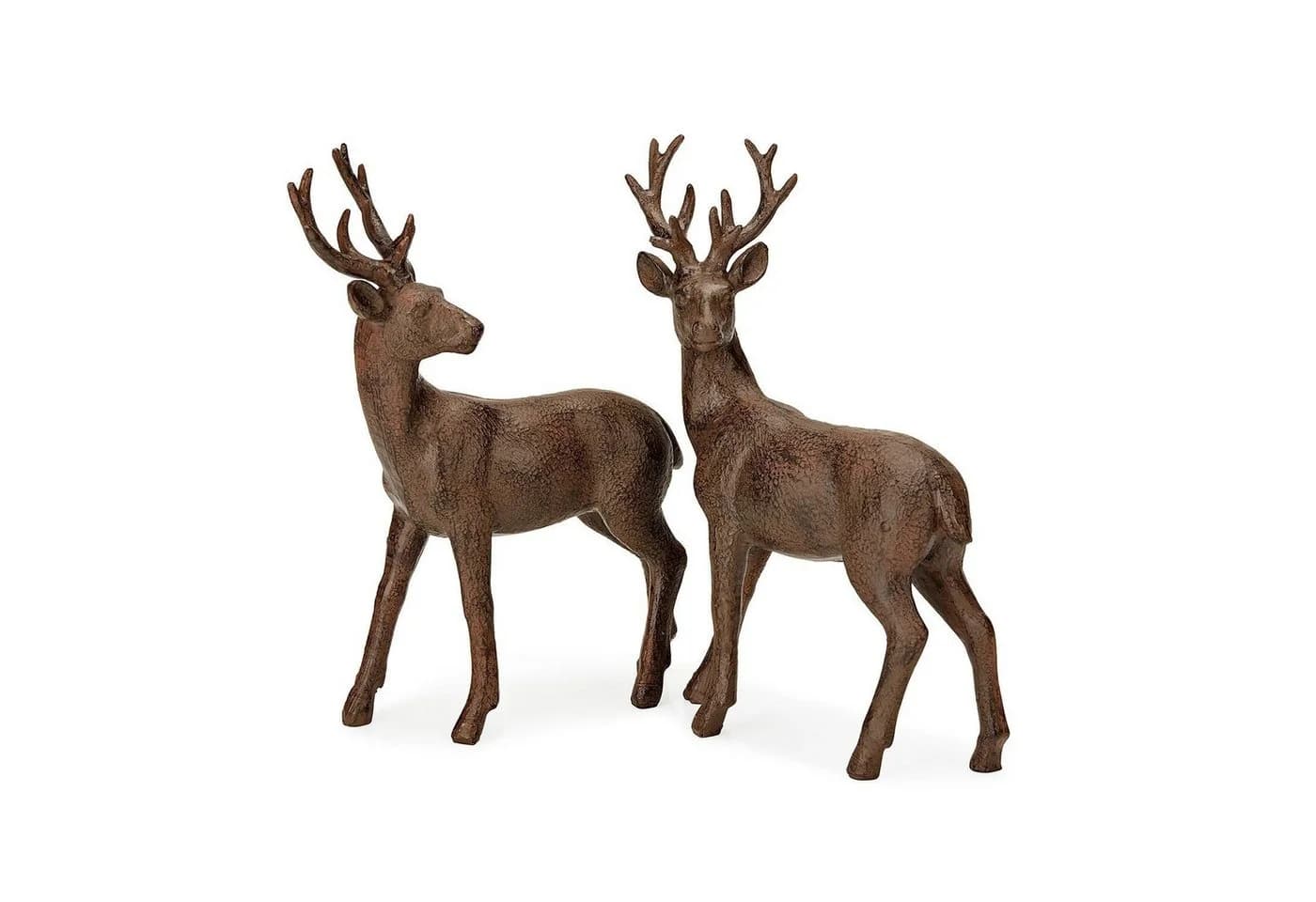 Mirabeau Weihnachtsfigur Hirsch 2er Set Cagny antikbraun - Bild 2