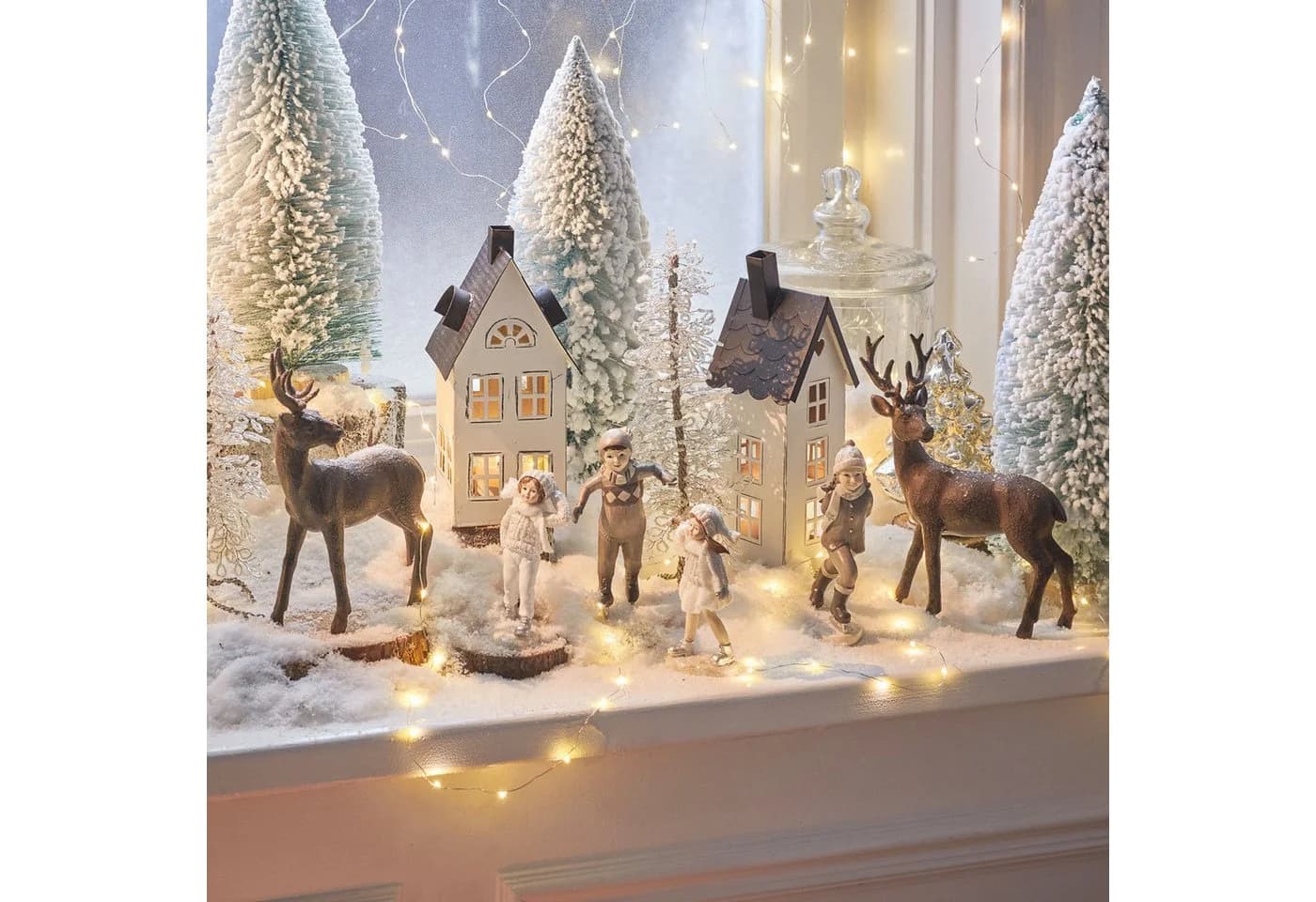 Mirabeau Weihnachtsfigur Hirsch 2er Set Cagny antikbraun - Bild 4