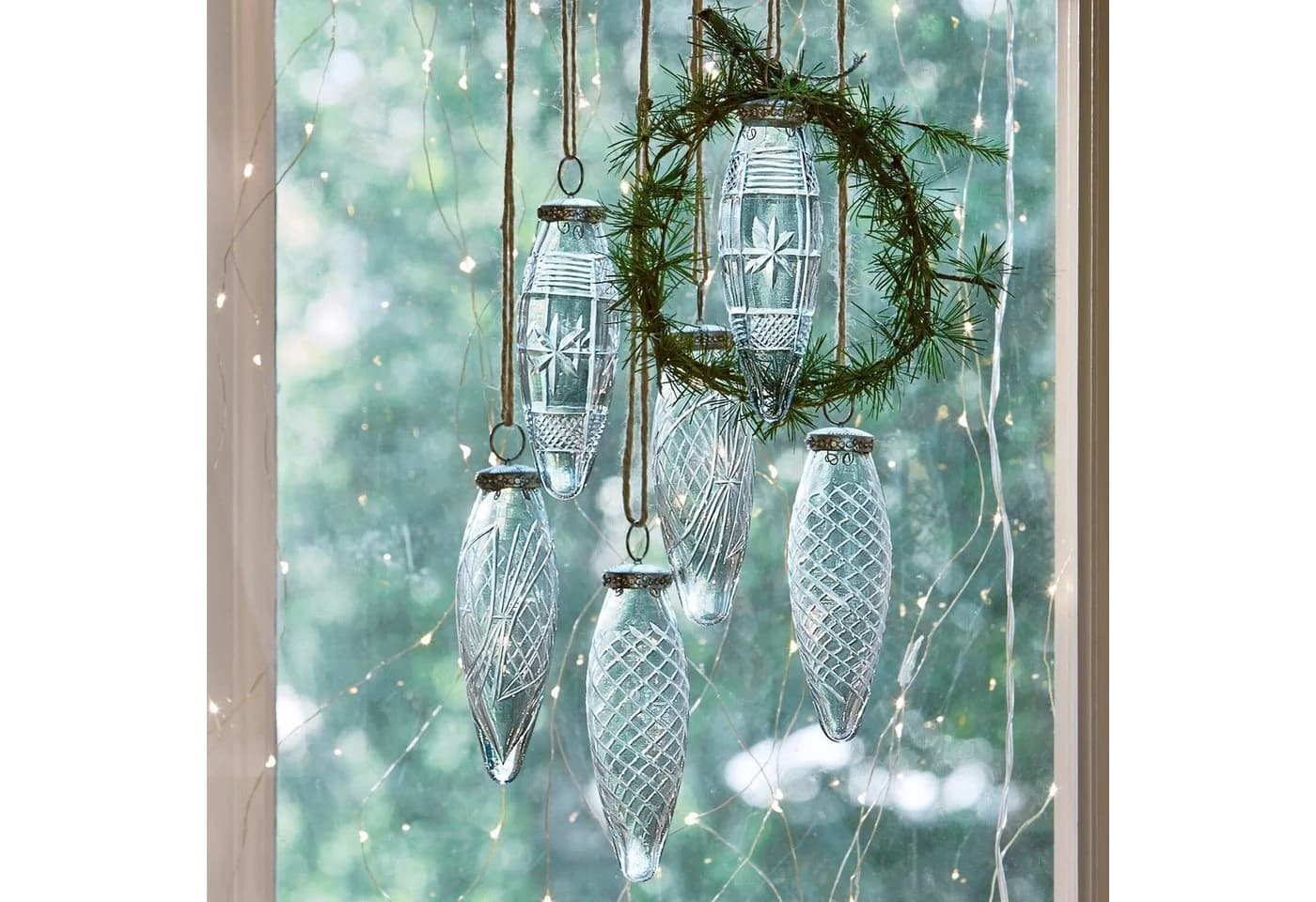 Mirabeau Christbaumschmuck 6er Set Loulay klar