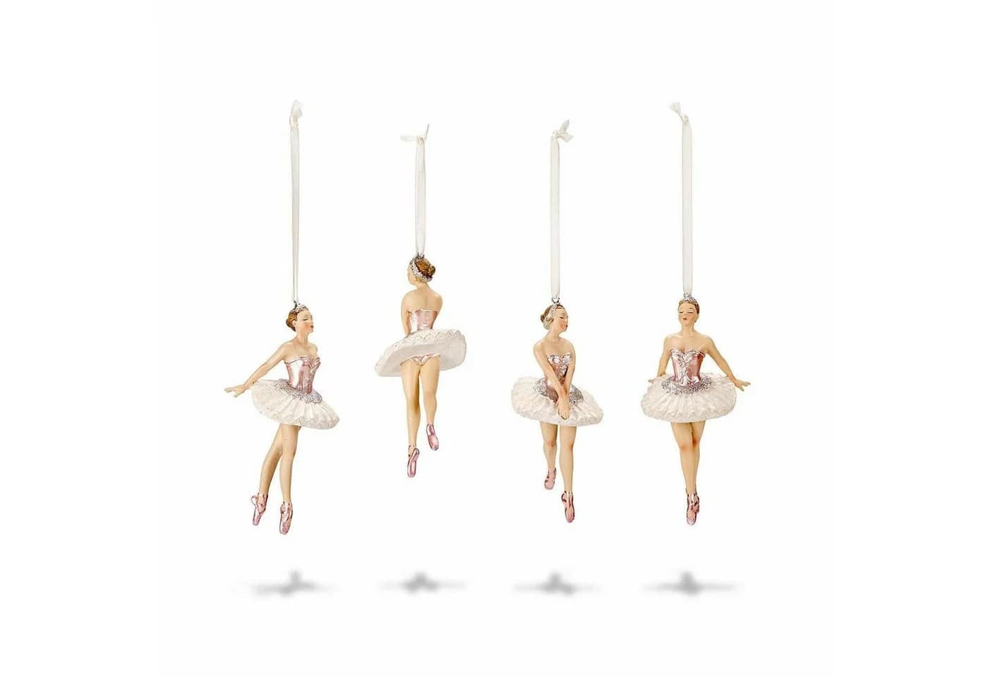 Mirabeau Christbaumschmuck Figur 4er Set Tadley Weiß/Rosa - Bild 2