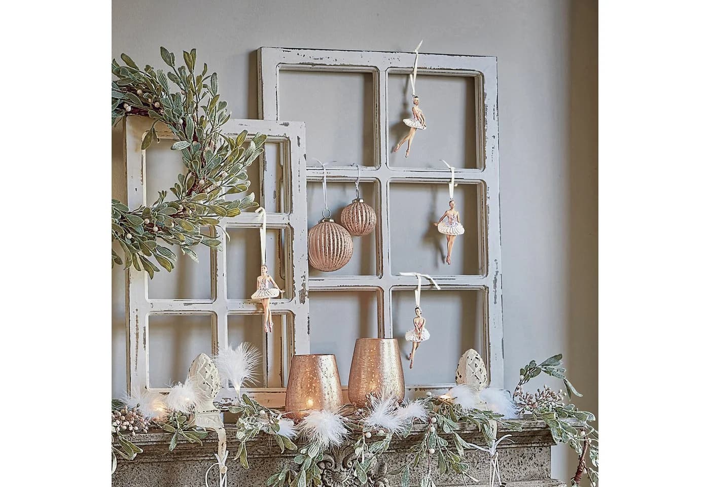 Mirabeau Christbaumschmuck Figur 4er Set Tadley Weiß/Rosa - Bild 4