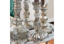 Mirabeau Kerzenständer 6er Set Adolpha antiksilber Glas Shabby-Chic Bild 5