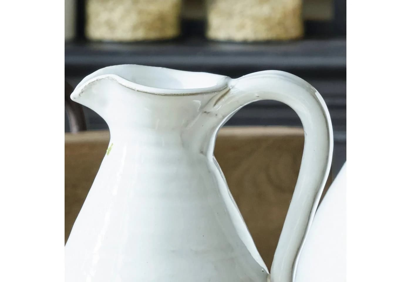 Mirabeau Tischvase 2er Set Yarick weiß Landhaus-Stil - Bild 5