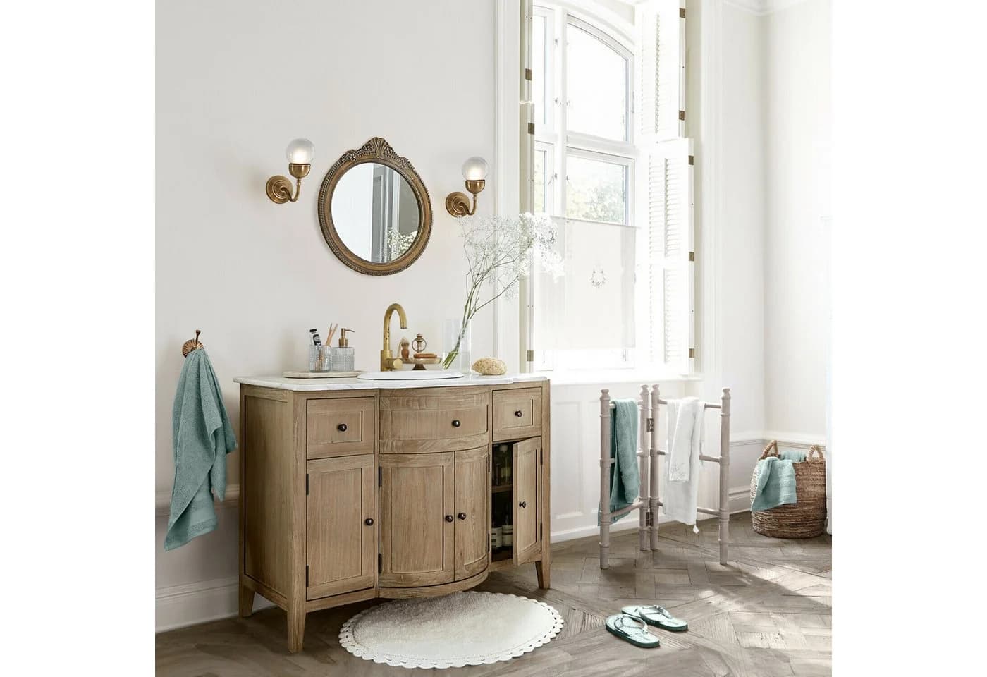 Mirabeau Scheibengardine Bréteny Creme Leinen mit Stickerei - Bild 4