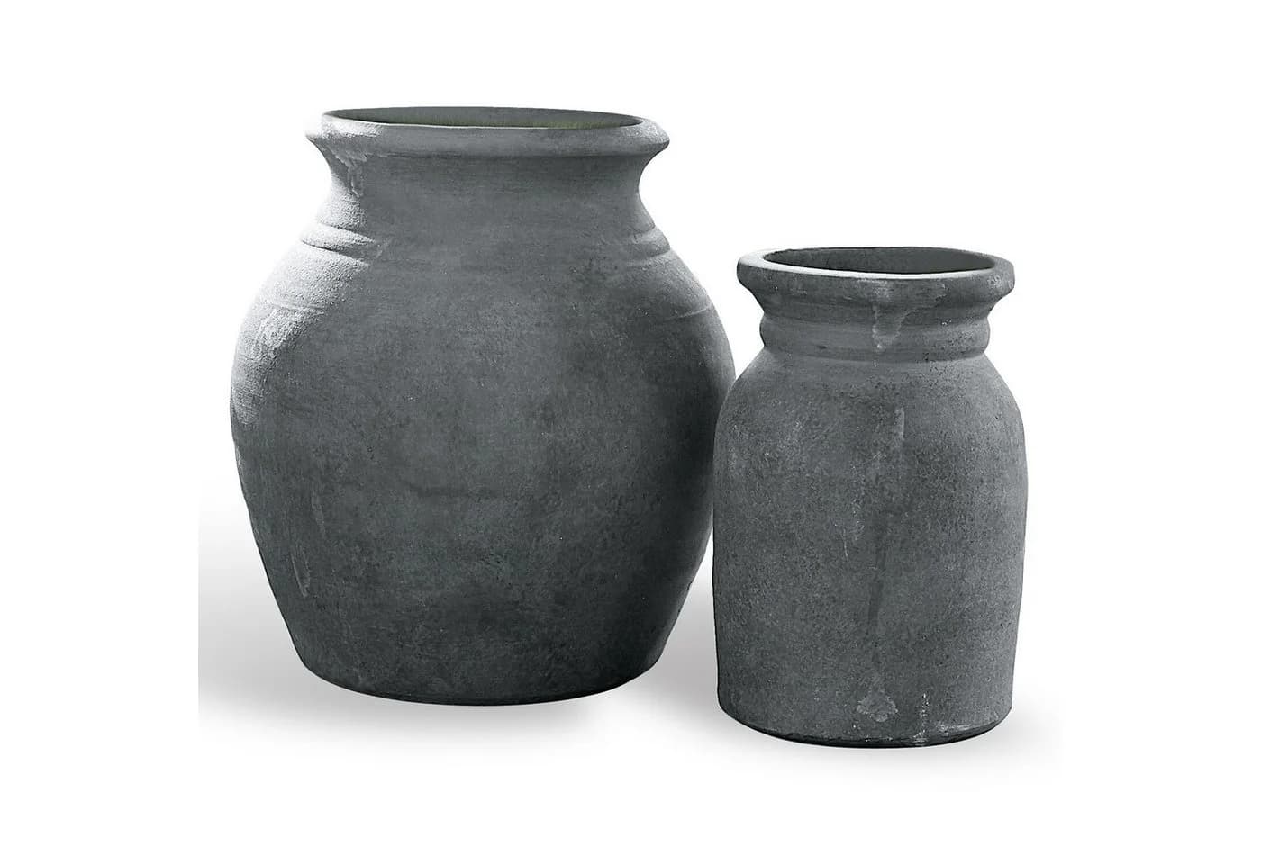 Mirabeau Tischvase 2er Set Molduc antikgrau Steingut - Bild 2