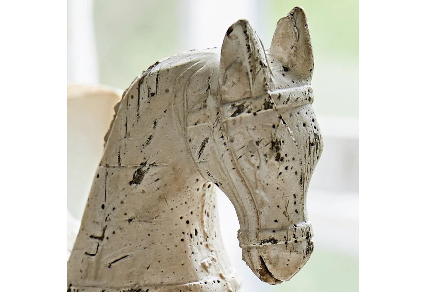 Mirabeau Buchstütze 2er Set Horses Creme Terrakotta Shabby-Chic - Bild 3