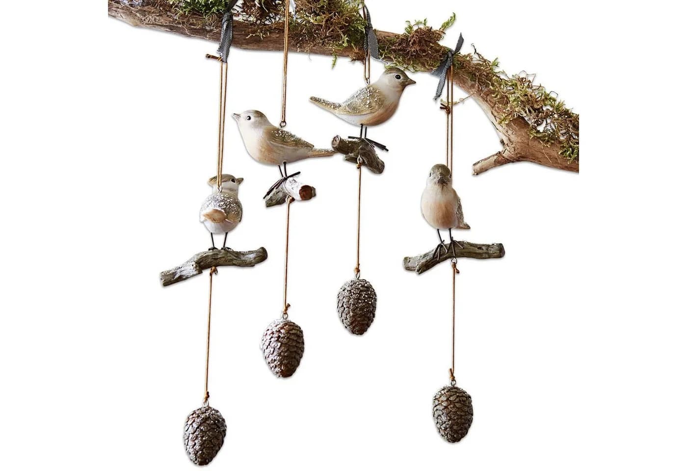 Mirabeau Dekoobjekt Vogel 4er Set Vianne Braun Polyresin - Bild 2