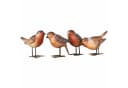 Mirabeau Dekofigur Vogel 4er Set Siblings rotbraun Polyresin Bild 2