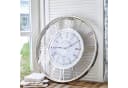 Mirabeau Wanduhr Victoria Station silber Aluminium Stahl Glas Bild 1