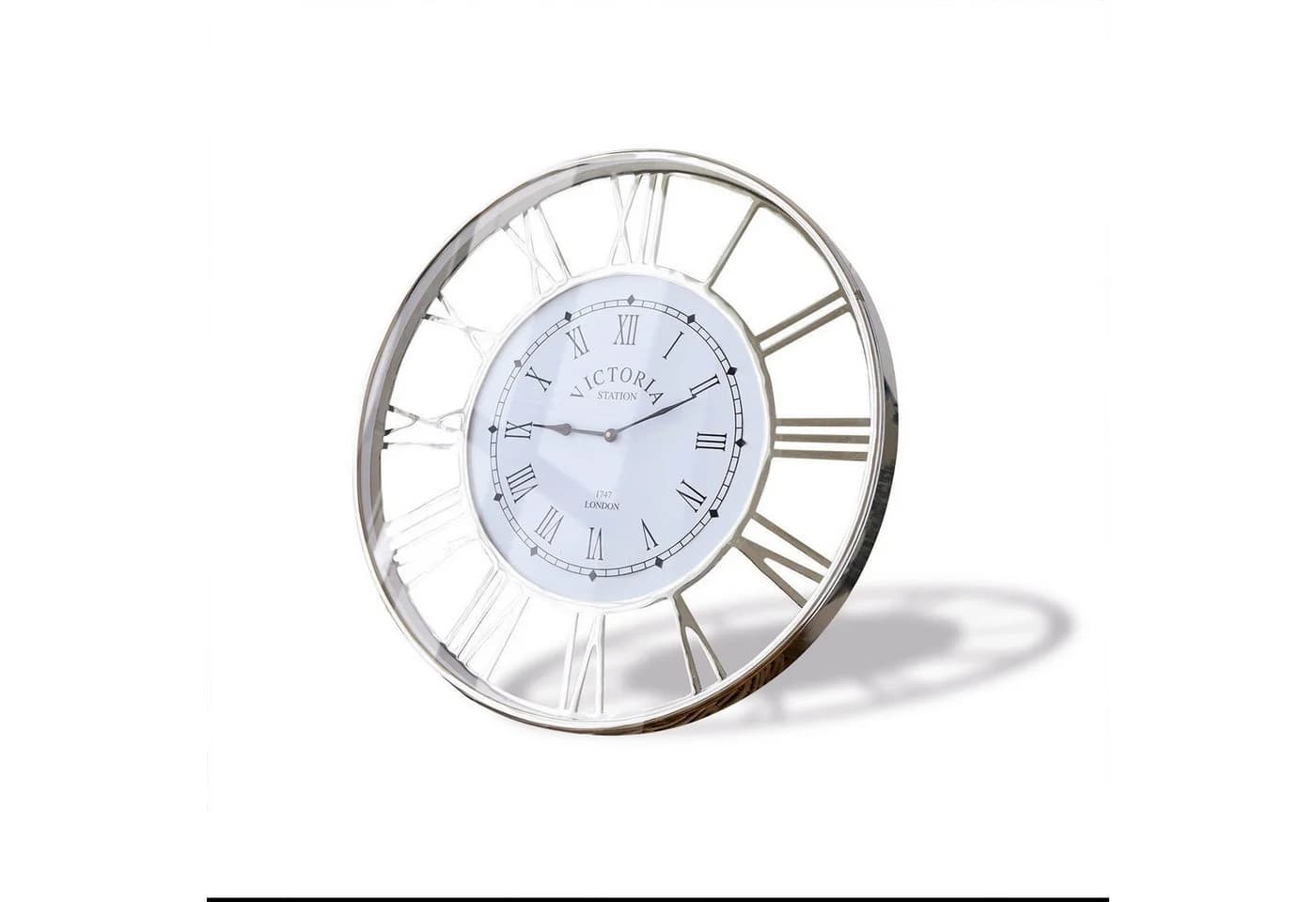 Mirabeau Wanduhr Victoria Station silber Aluminium Stahl Glas - Bild 2