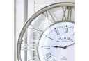 Mirabeau Wanduhr Victoria Station silber Aluminium Stahl Glas Bild 5