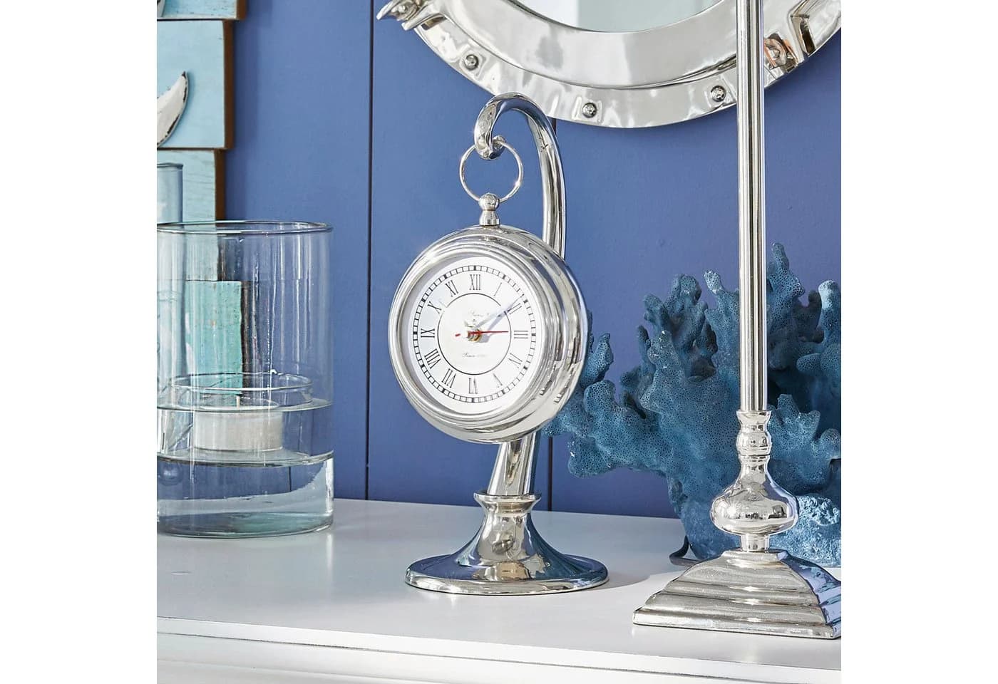 Mirabeau Wanduhr Barbe silber - Aluminium Stahl Glas Industrial-Chic - Bild 3