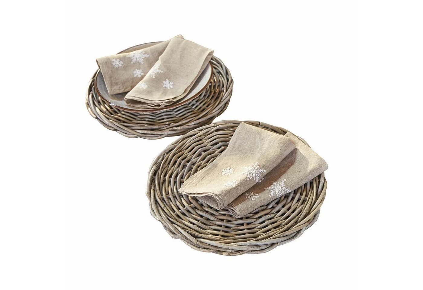 Mirabeau Platzset Platzteller 2er Set Bland braun Rattan - Bild 2