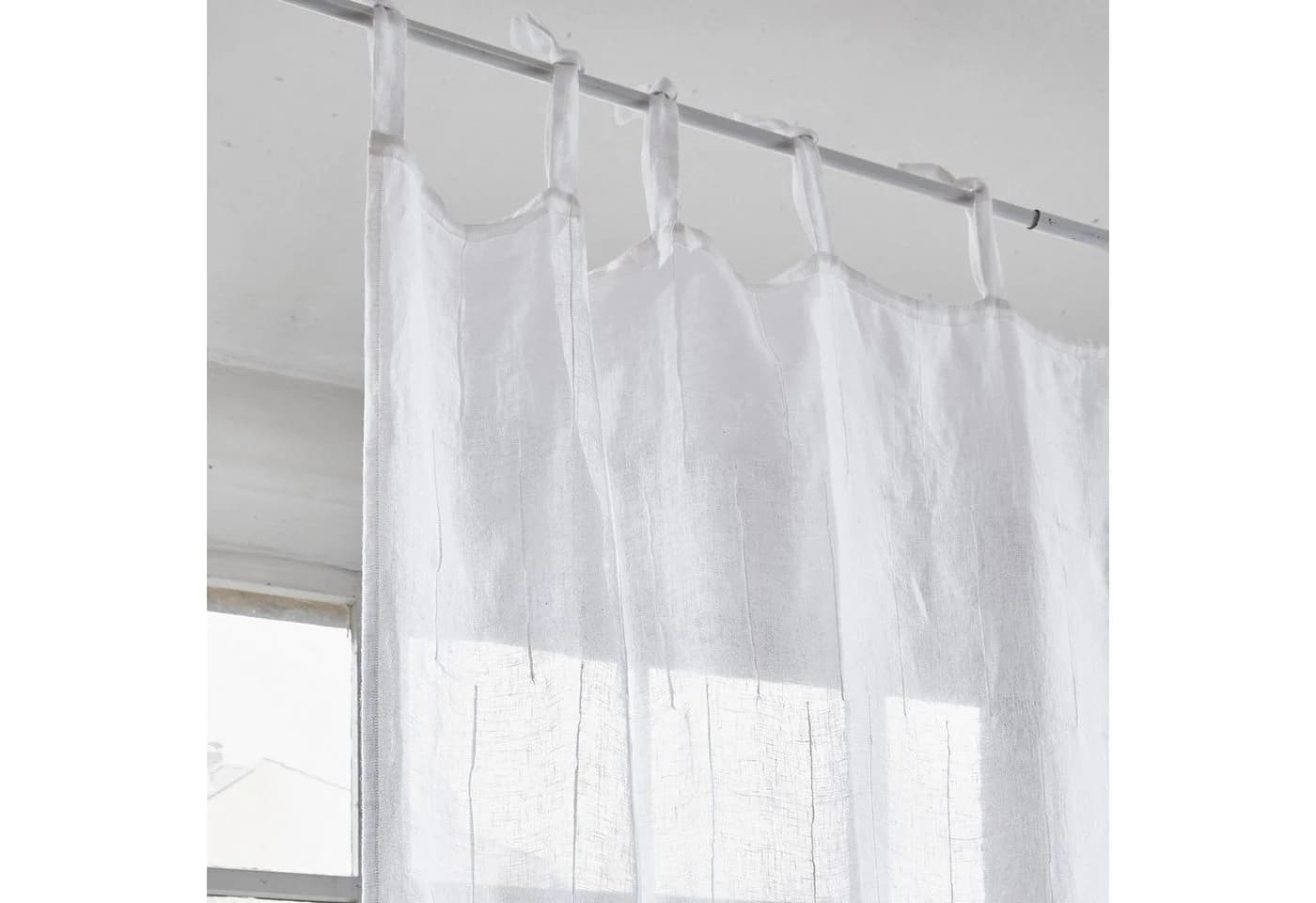 Mirabeau Vorhang Gardine Sommevoire Weiß Leinen - Bild 5