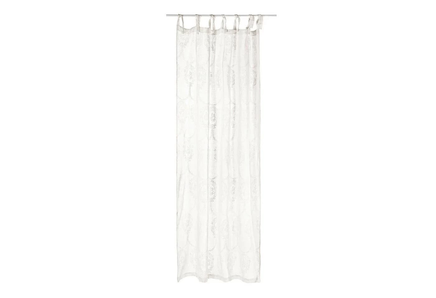 Mirabeau Vorhang Gardine Loix Weiß 100% Leinen Romantisch - Bild 2
