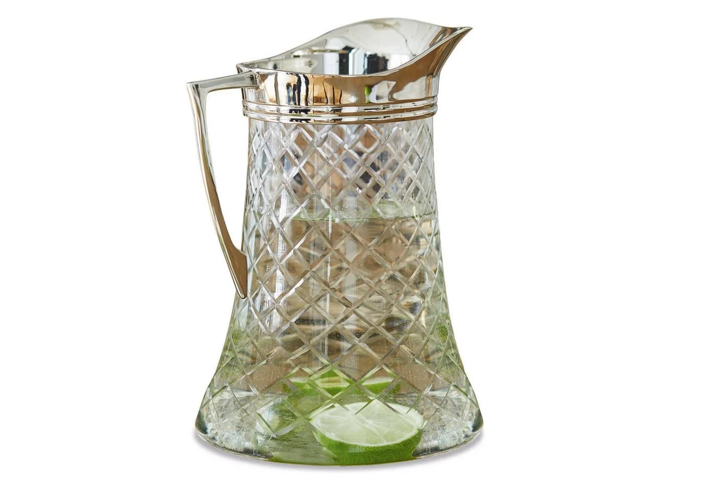 Meloisey Wasserkaraffe Klar Silber Rautenschliff - Bild 2