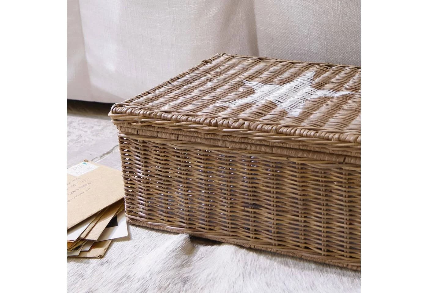 Mirabeau Dekokorb Box Carcans Braun/Weiß Rattan - Bild 4