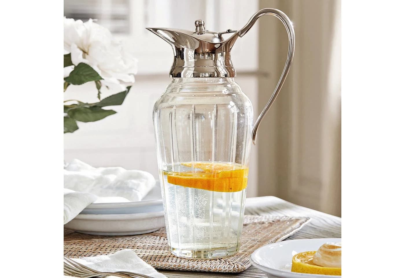 Mirabeau Wasserkaraffe Braux Glas mit Messing-Griff - Bild 3