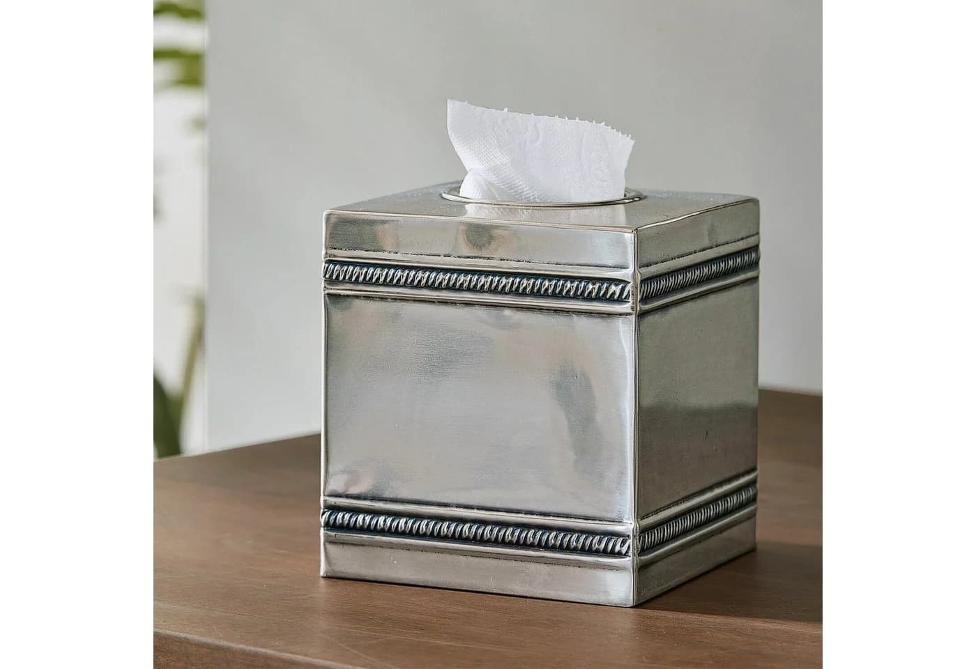 Mirabeau Taschentuchbox Semoine antiksilber Edelstahl Badorganizer