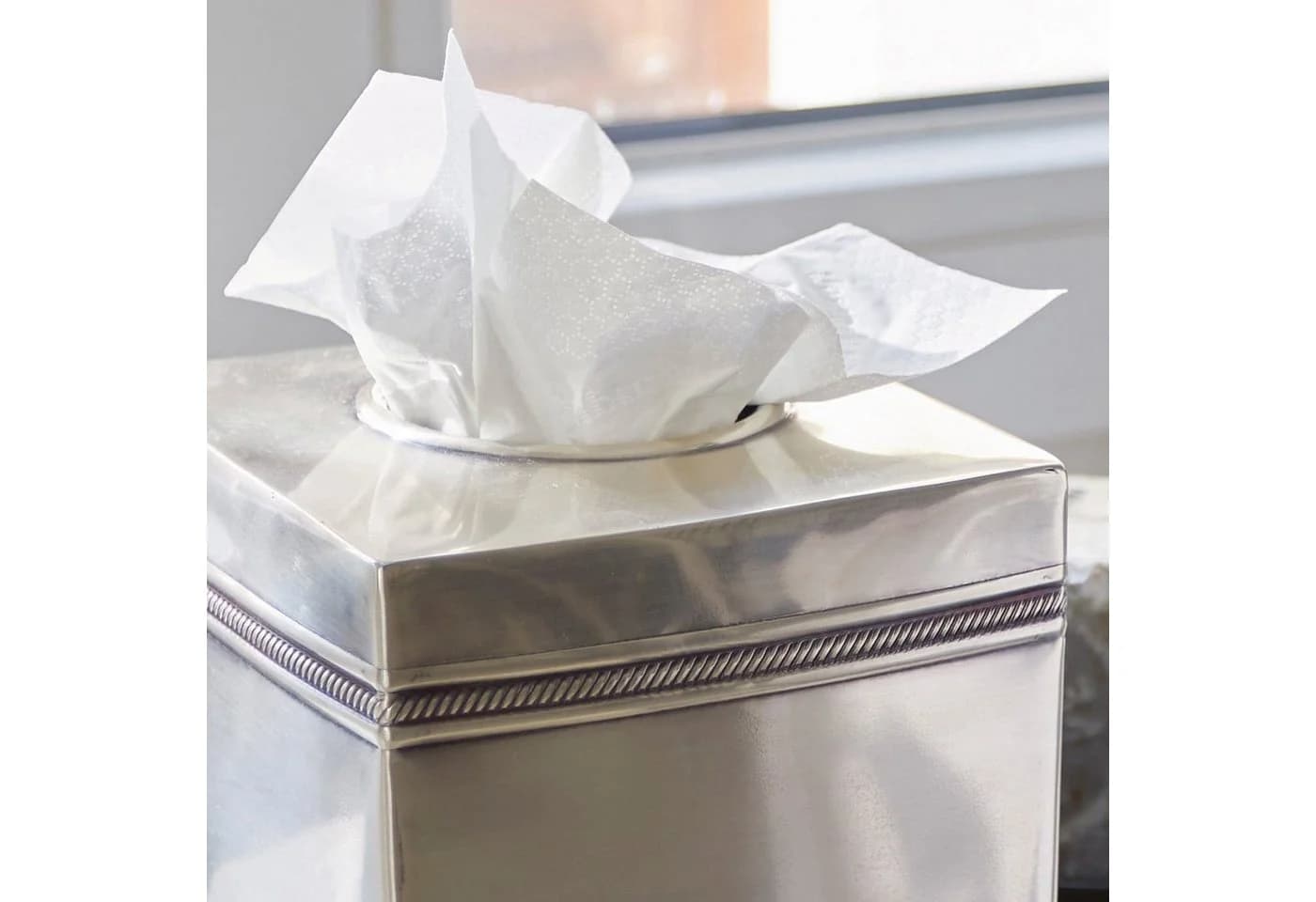 Mirabeau Taschentuchbox Semoine antiksilber Edelstahl Badorganizer - Bild 4